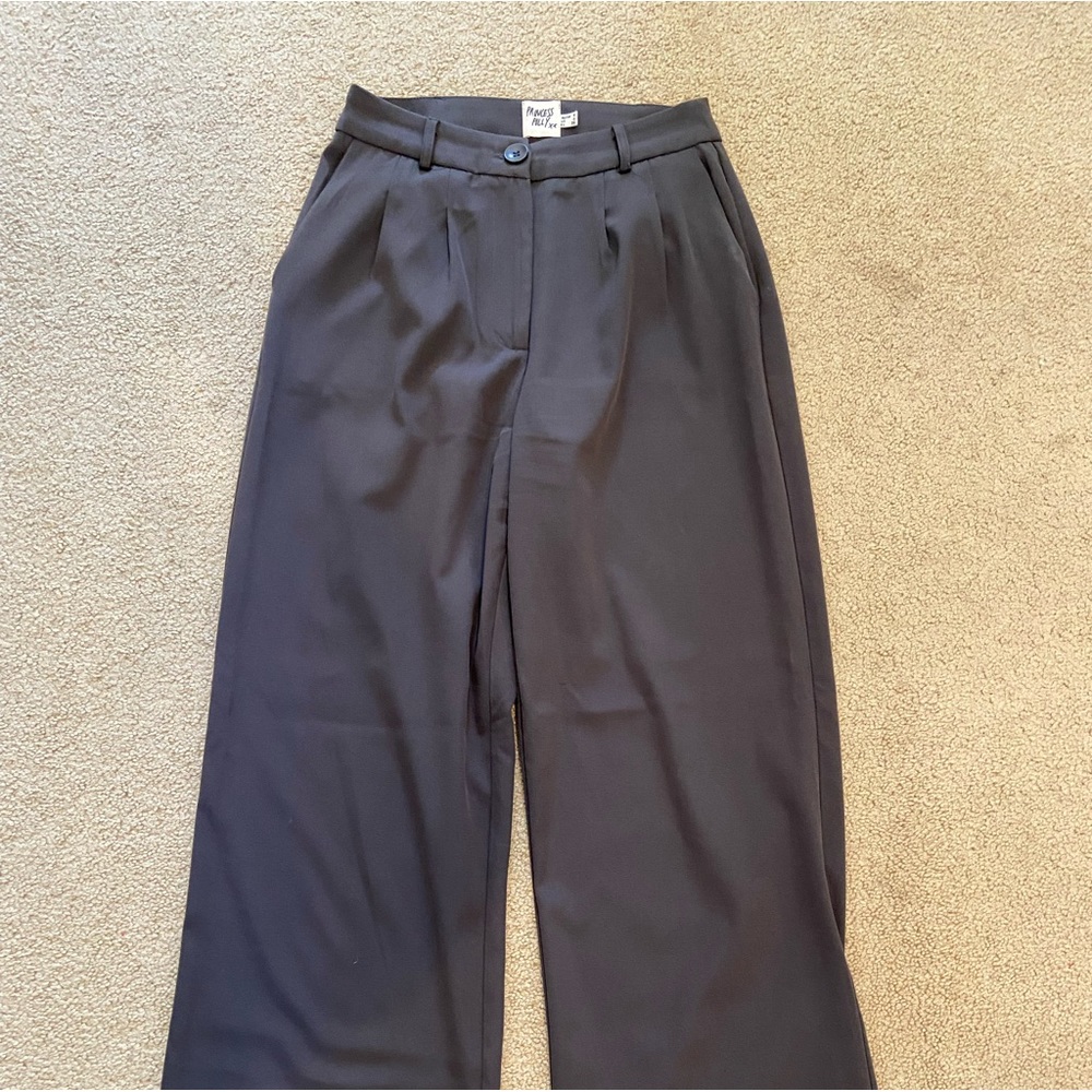 Princess Polly Black Wide-Leg Trousers - Picture 3 of 6